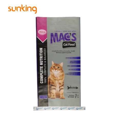 Color printed laminated pp woven bag cat food bag 7kg 10kg 20kg